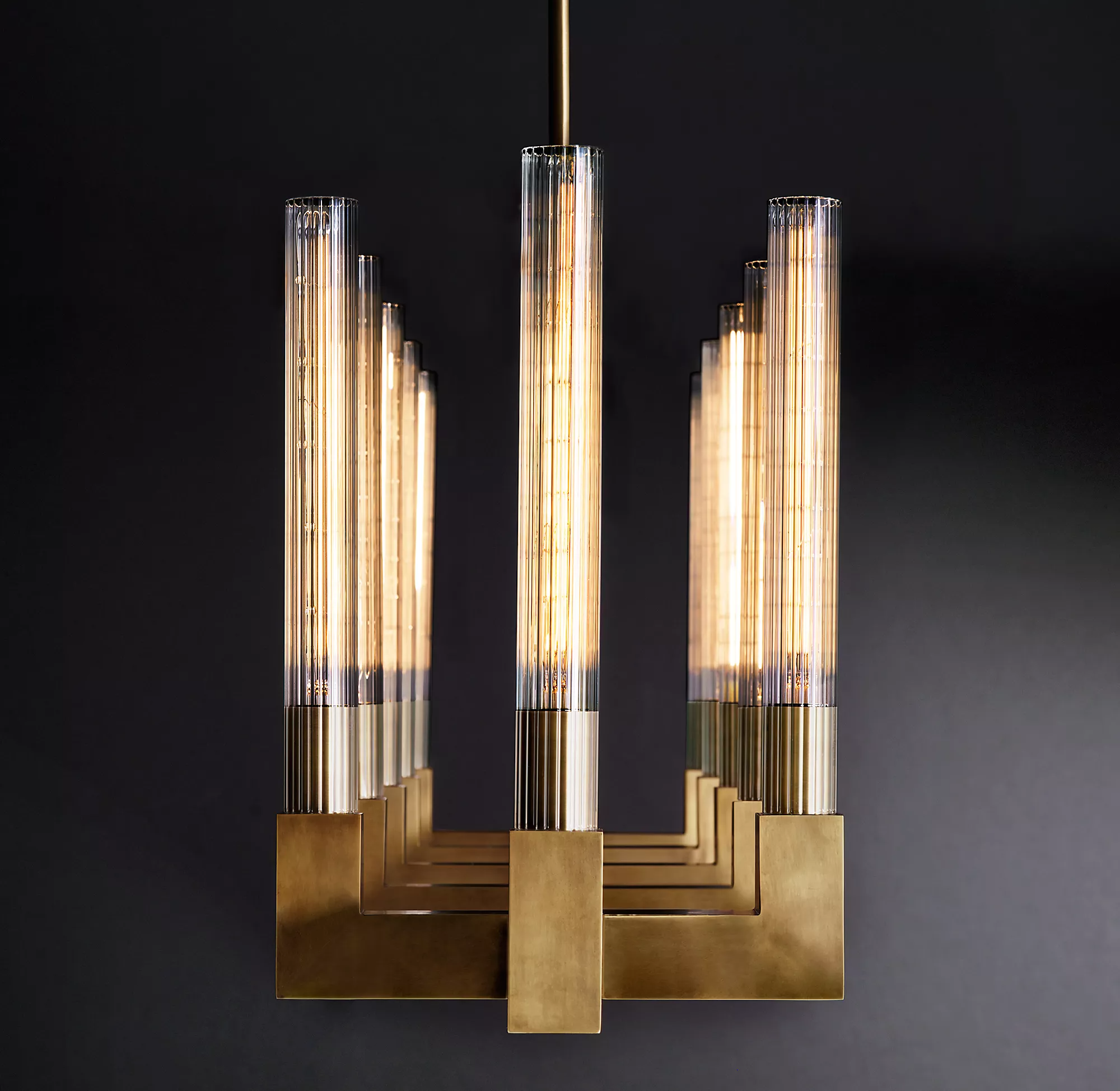 Cannele Linear Chandelier 67" For Kitchen Island-lampselegant