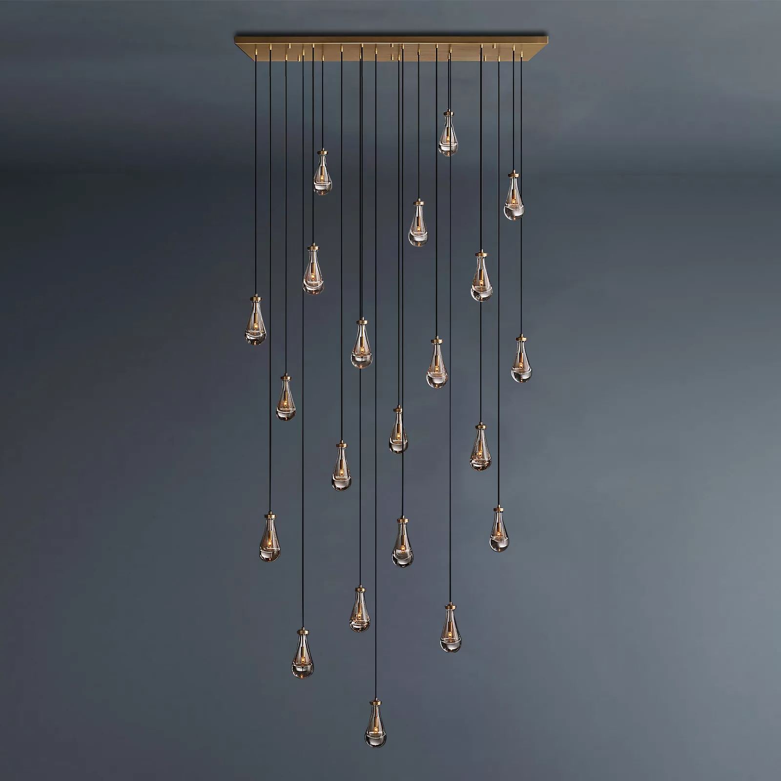 Raindrop Rectangular Chandelier 72"-konalight