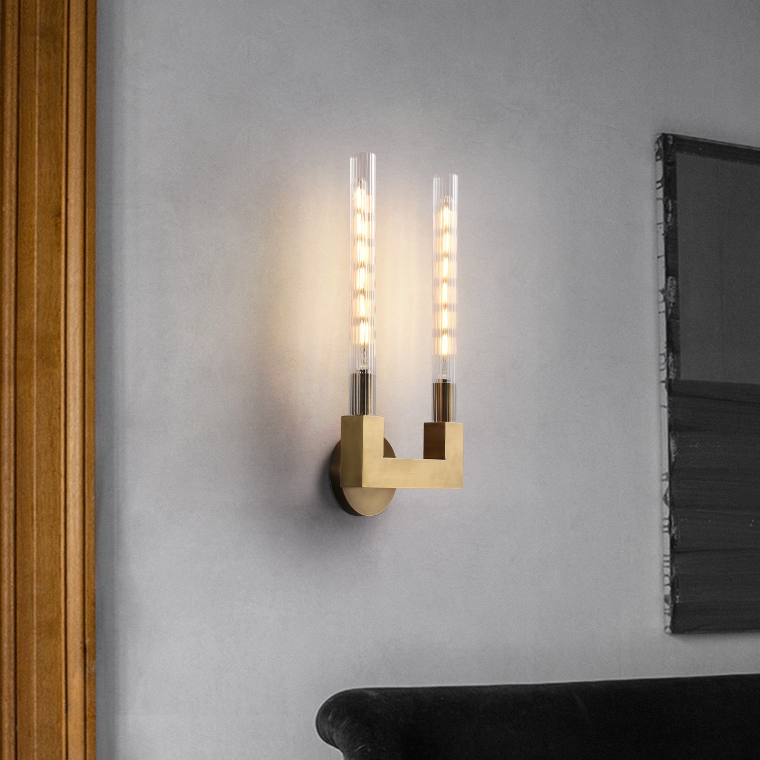 Cannele Double Head Outdoor Wall Sconce-konalight