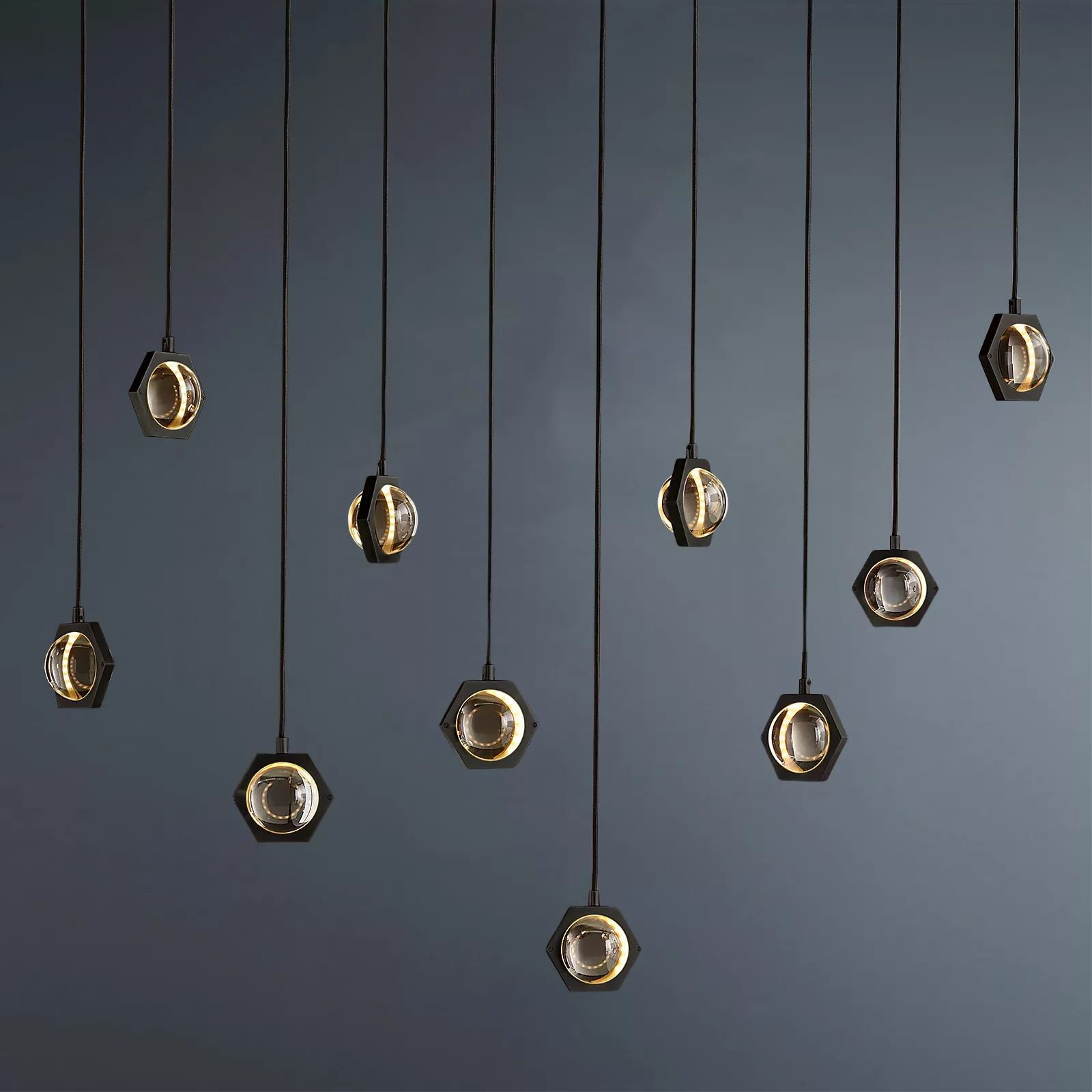 Éclatant Vintage Rectangular Linear Chandelier 54"-konalight