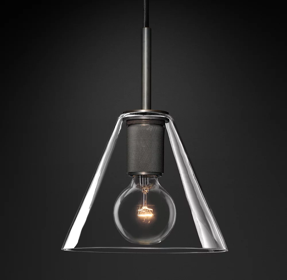Utilitaire Shade Glass Pendant Light-konalight