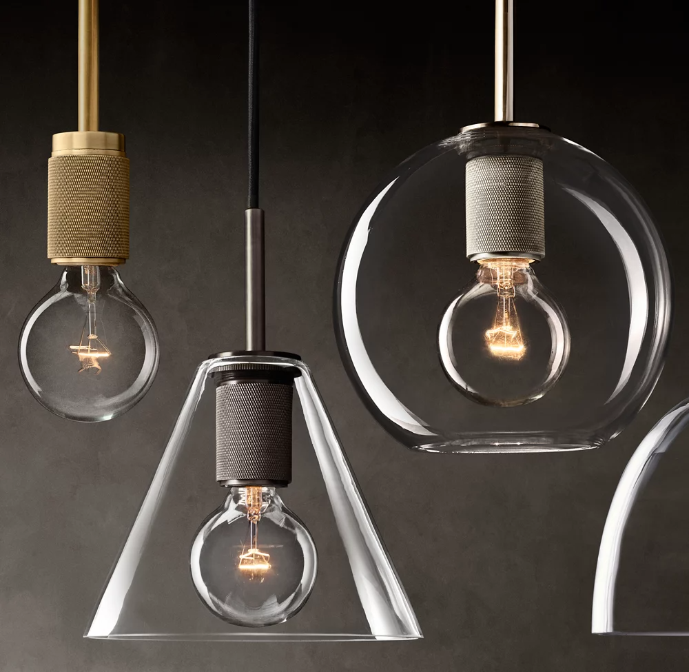 Utilitaire Shade Glass Pendant Light-konalight
