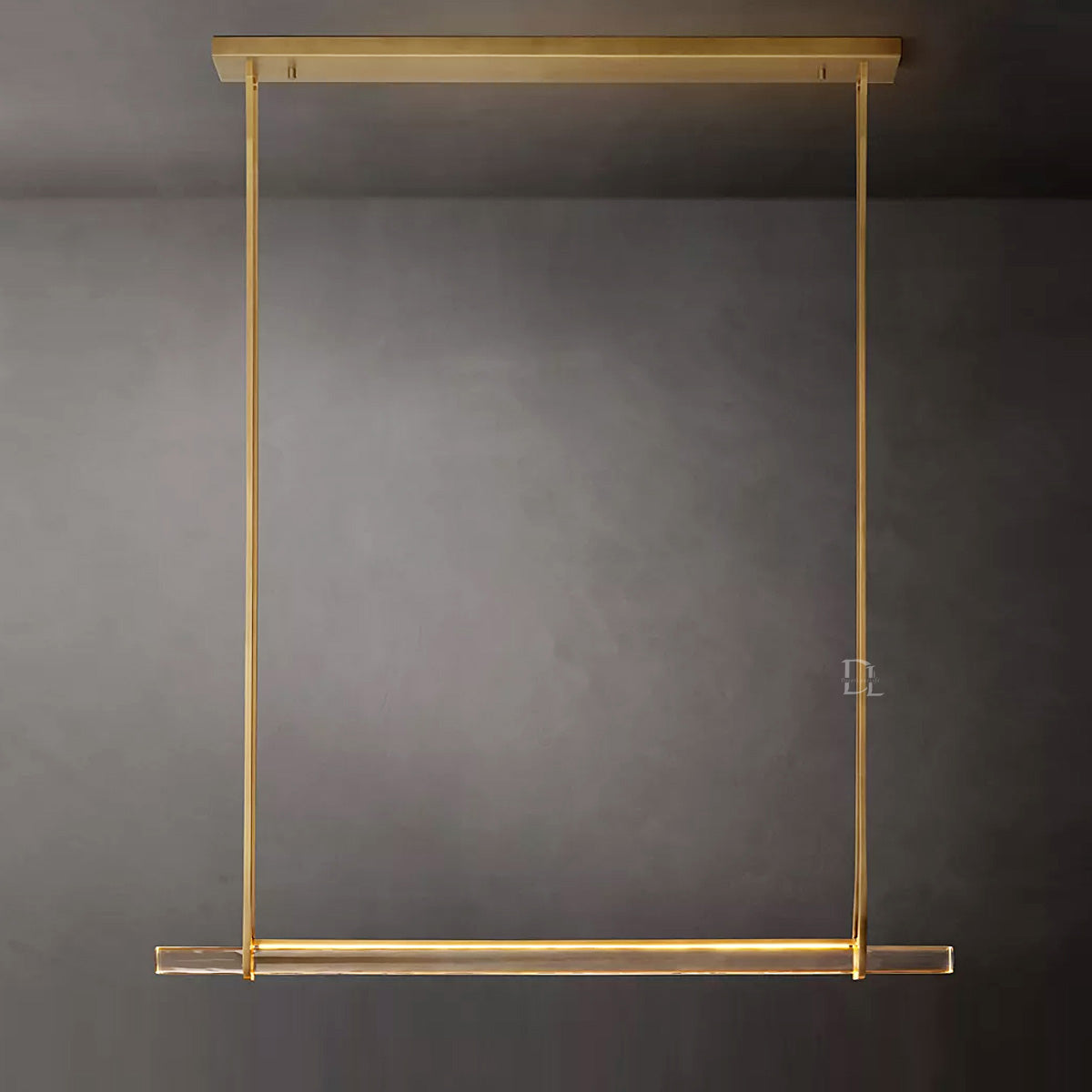 Audobon Crystal Single Bar Linear Chandelier 60"