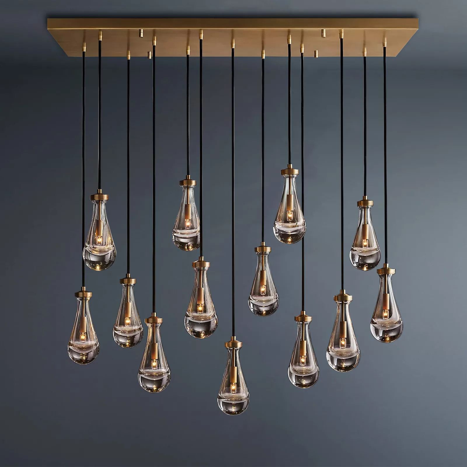 Raindrop Rectangular Chandelier 54"-konalight