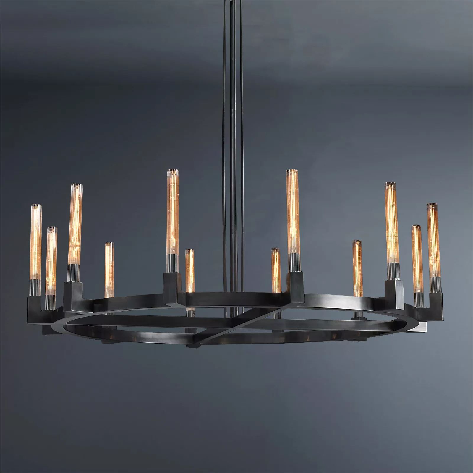 Cannele Round Chandelier 60" For Living Room-konalight
