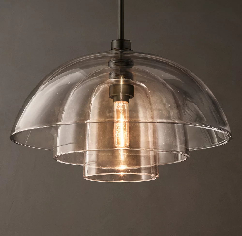 Bloom Clear Glass Cloche Grand Pendant