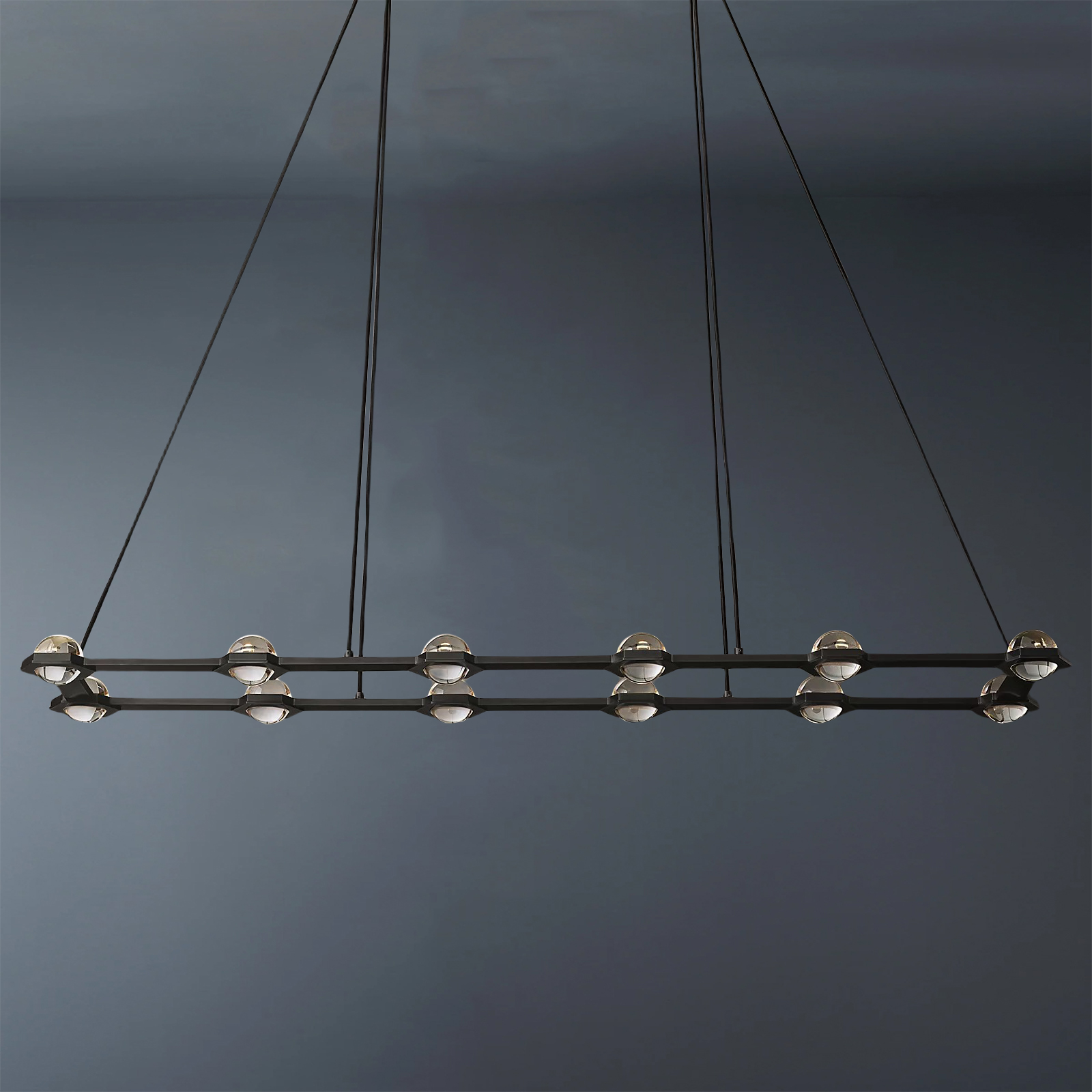 Eclatant Vintage Rectangular  Chandelier 72"-konalight