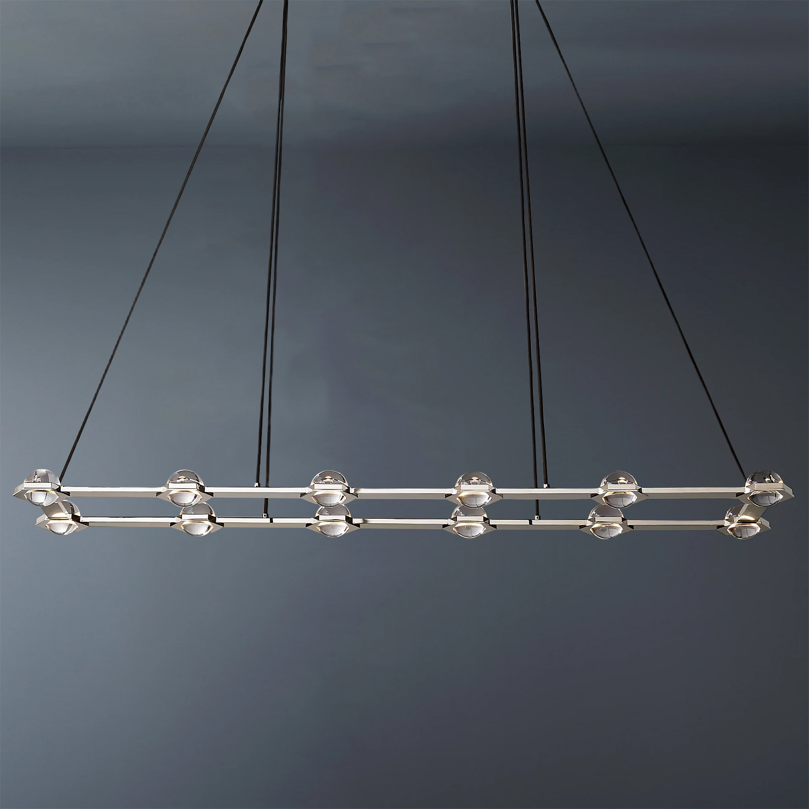 Éclatant Vintage Rectangular  Chandelier 72"-konalight