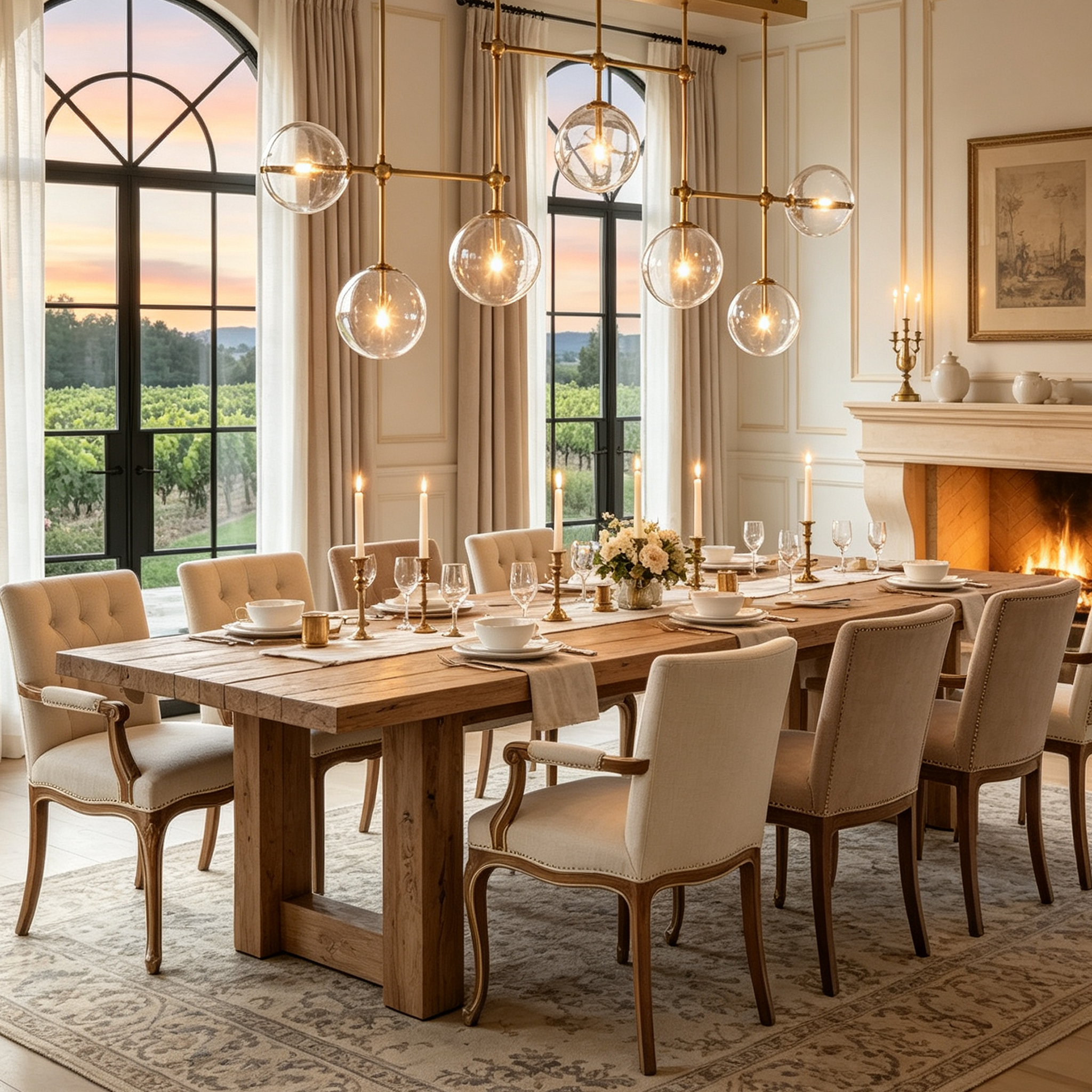 Fulcrum Glass globe mobile linear chandelier 60" For Living Room