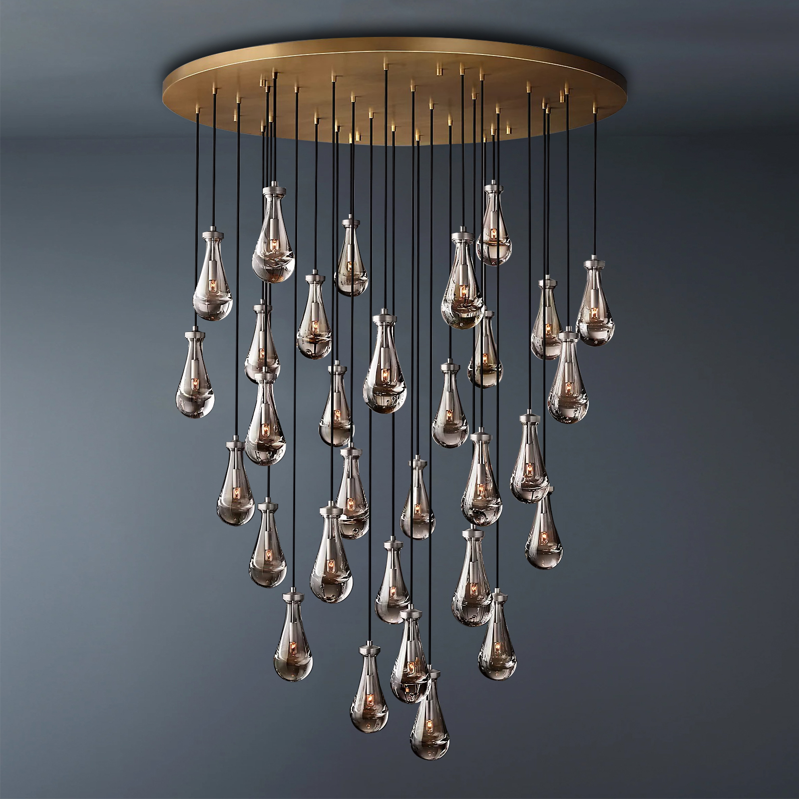 Raindrop Round Chandelier 60"-konalight