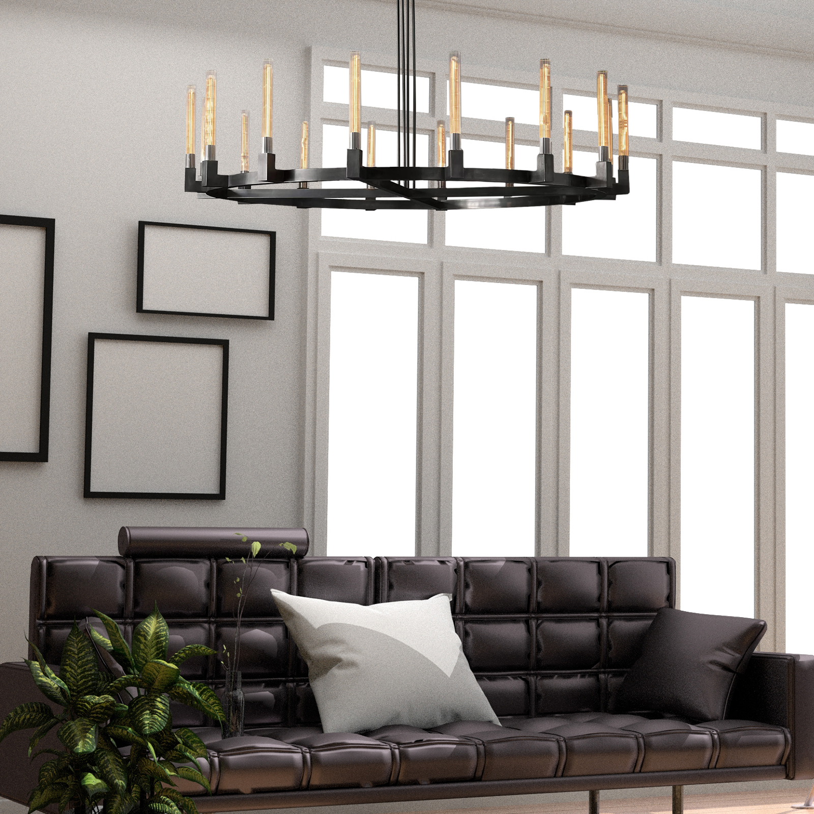 Cannele Round Chandelier 72" For Dinging Room-konalight