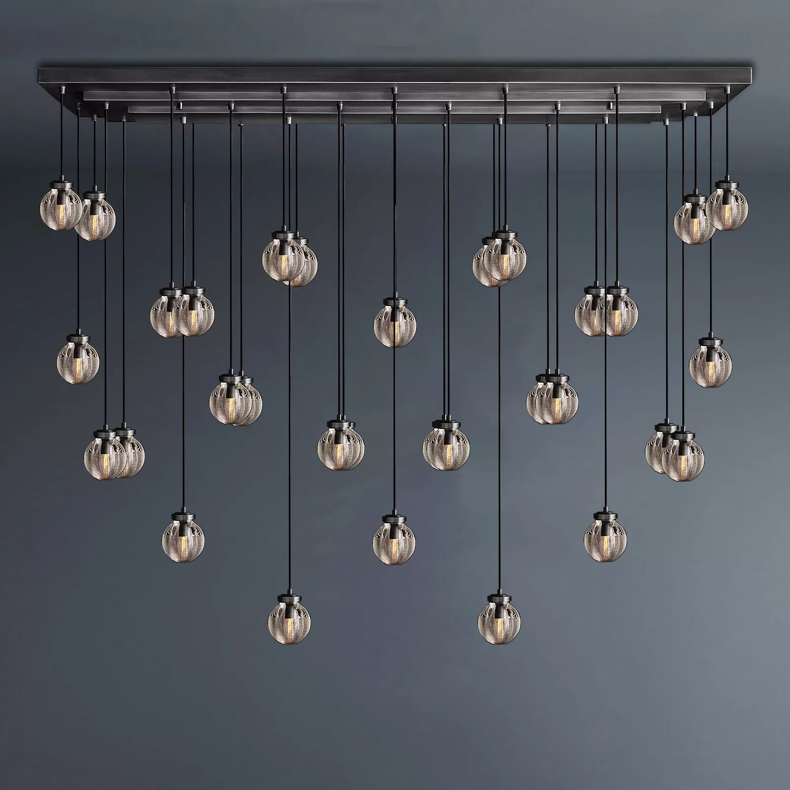 Pearl Linear Living Room Chandelier Vintage Light Fixture 72"-konalight