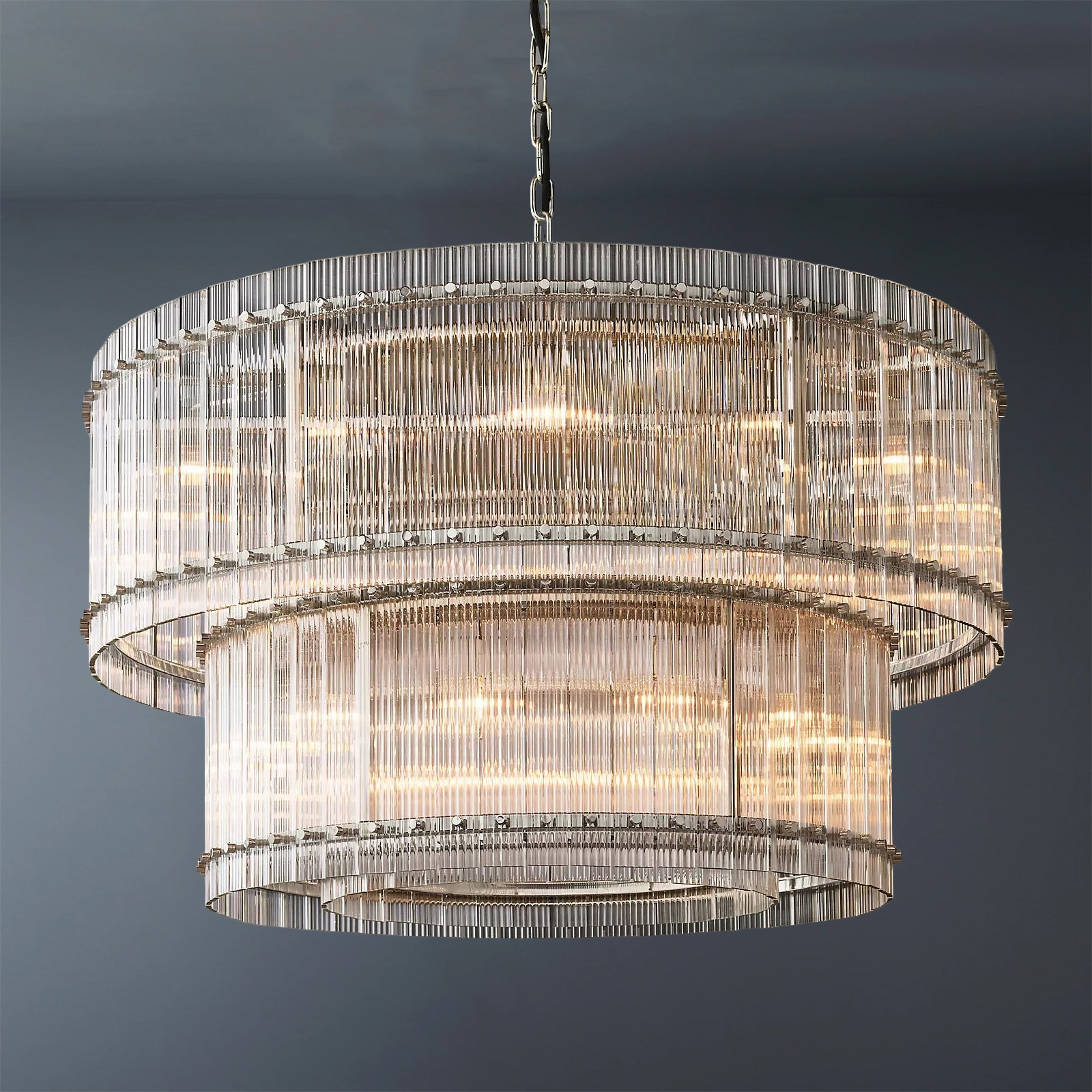Hen Cbcro Modern 2-Tier luxury Round Chandelier 48"-konalight