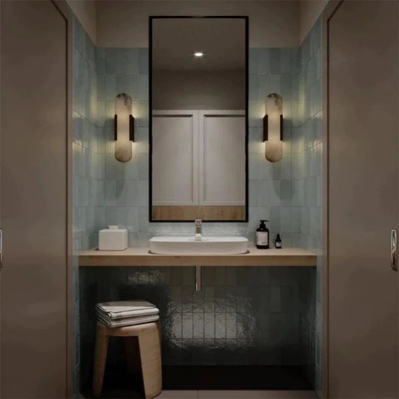 Alabaster Linear Wall Sconce For Hallways-konalight