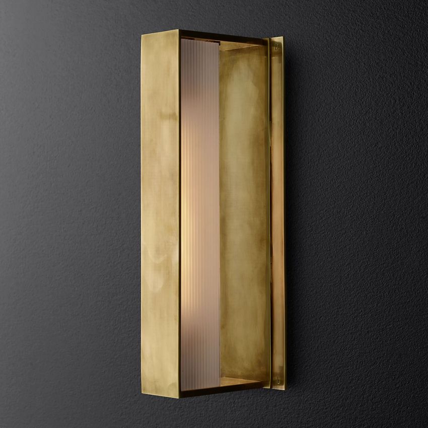 Alehsov Reflect Brass Wall Sconce-lampselegant