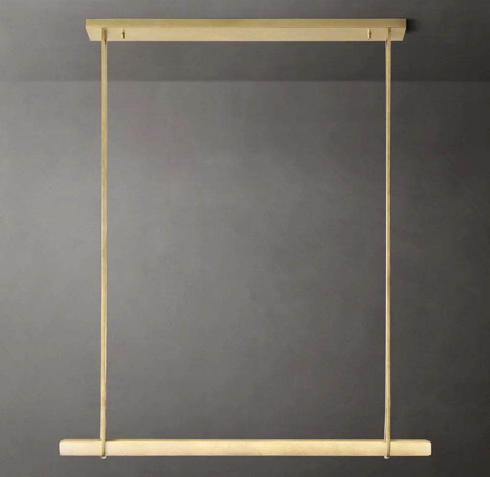 Audobon Alabaster Single Bar Linear Chandelier 60"