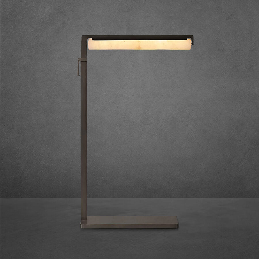 Audubon Alabaster Task Floor Lamp