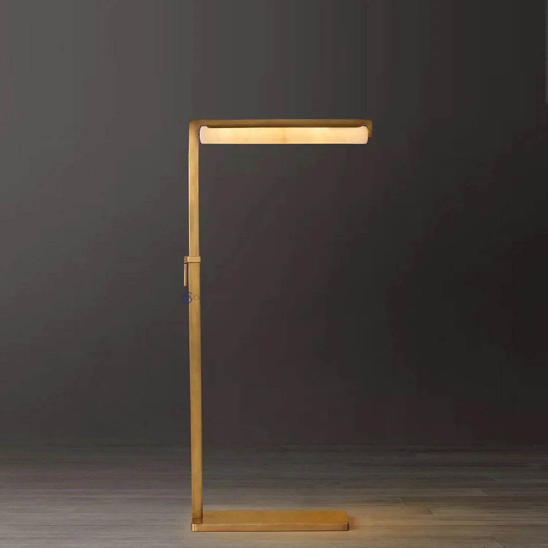 Audubon Alabaster Task Floor Lamp