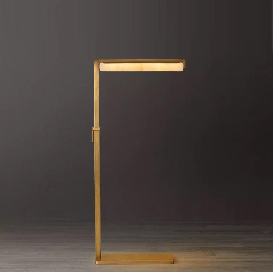 Audubon Alabaster Task Floor Lamp