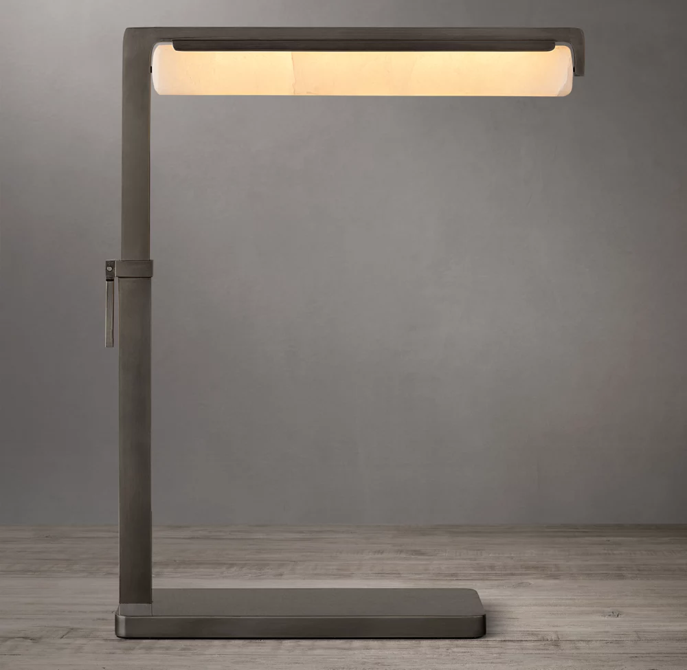 Audubon Alabaster Task Table Lamp
