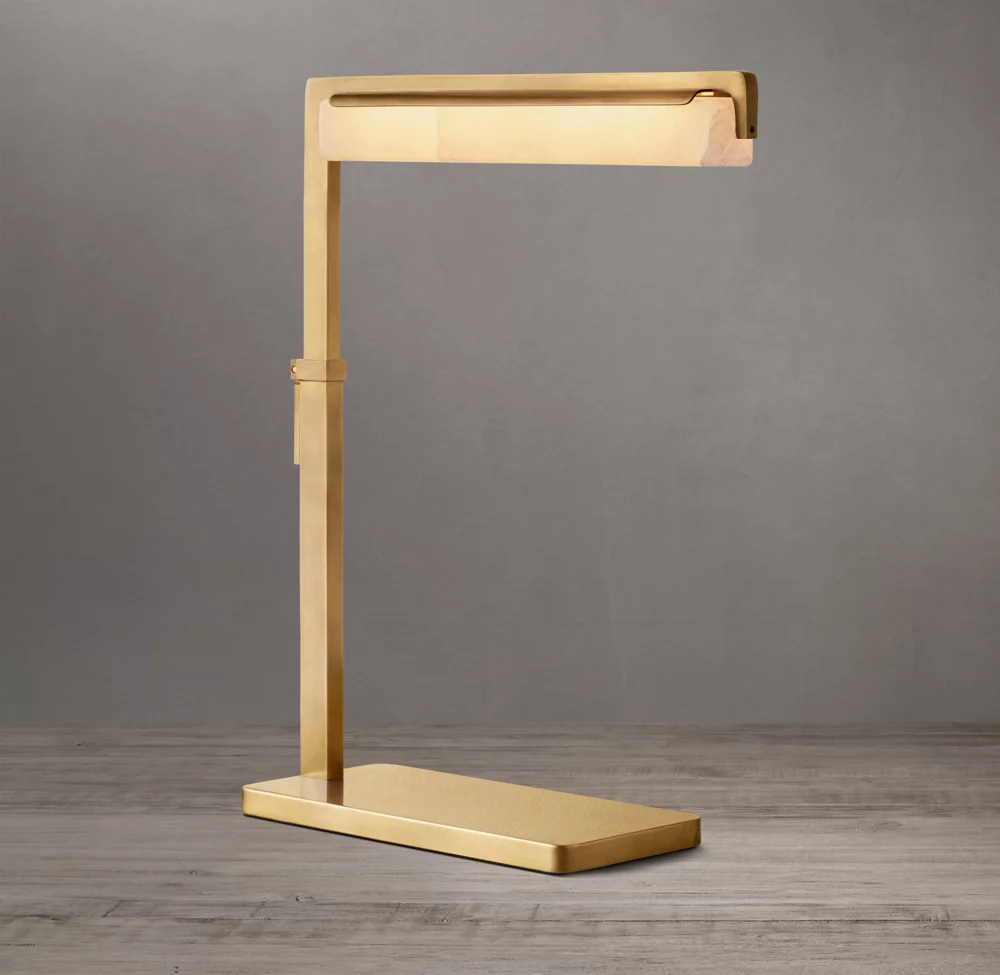 Audubon Alabaster Task Table Lamp
