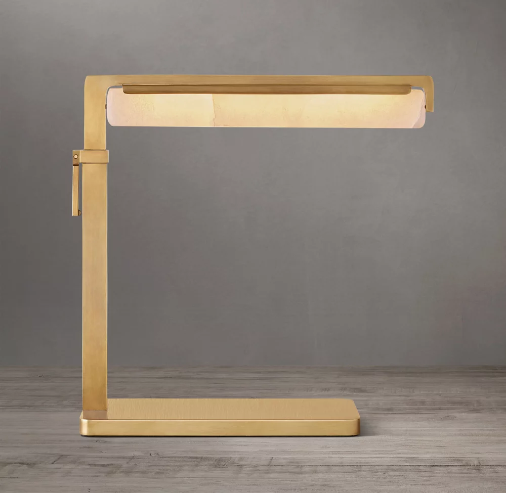 Audubon Alabaster Task Table Lamp