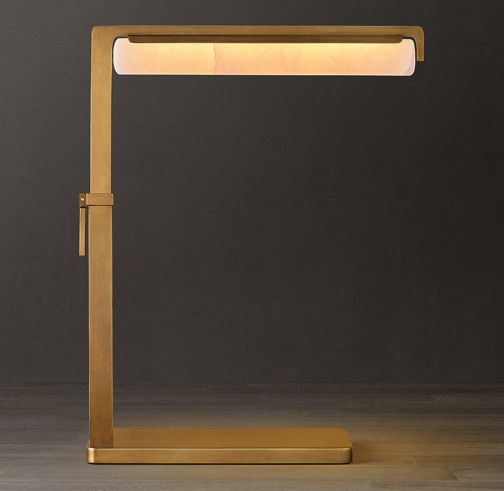 Audubon Alabaster Task Table Lamp