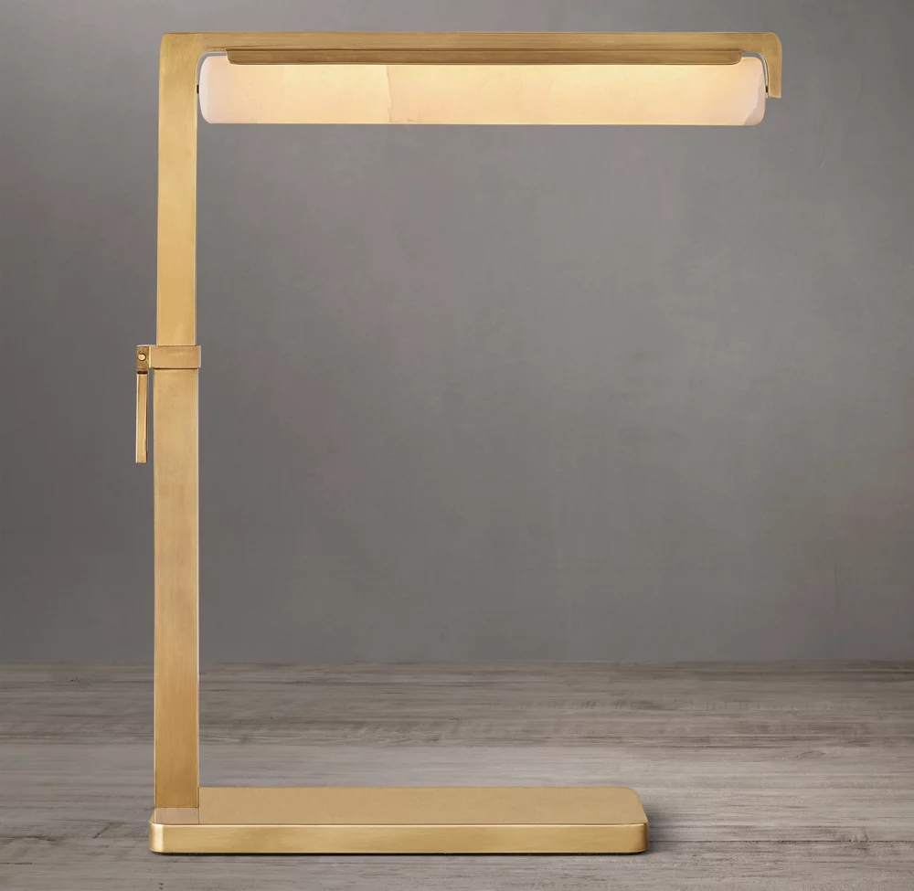 Audubon Alabaster Task Table Lamp