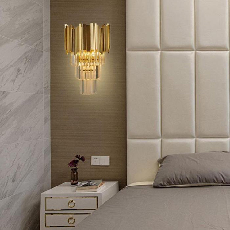Modern Luxury Gold Plated Wall Sconce-konalight
