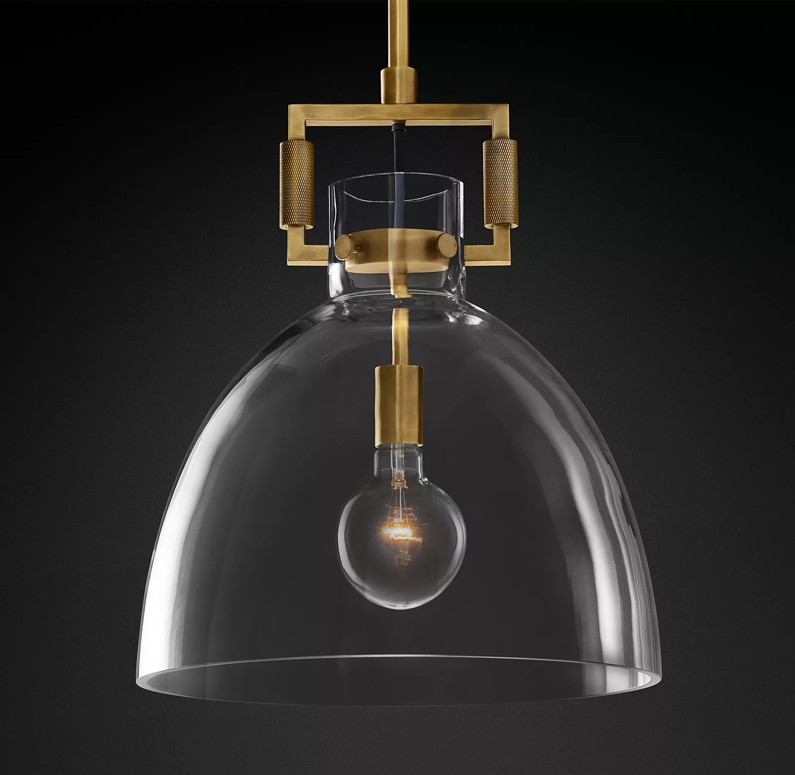 Machinist Clear Glass Shade Pendant Lamp-konalight