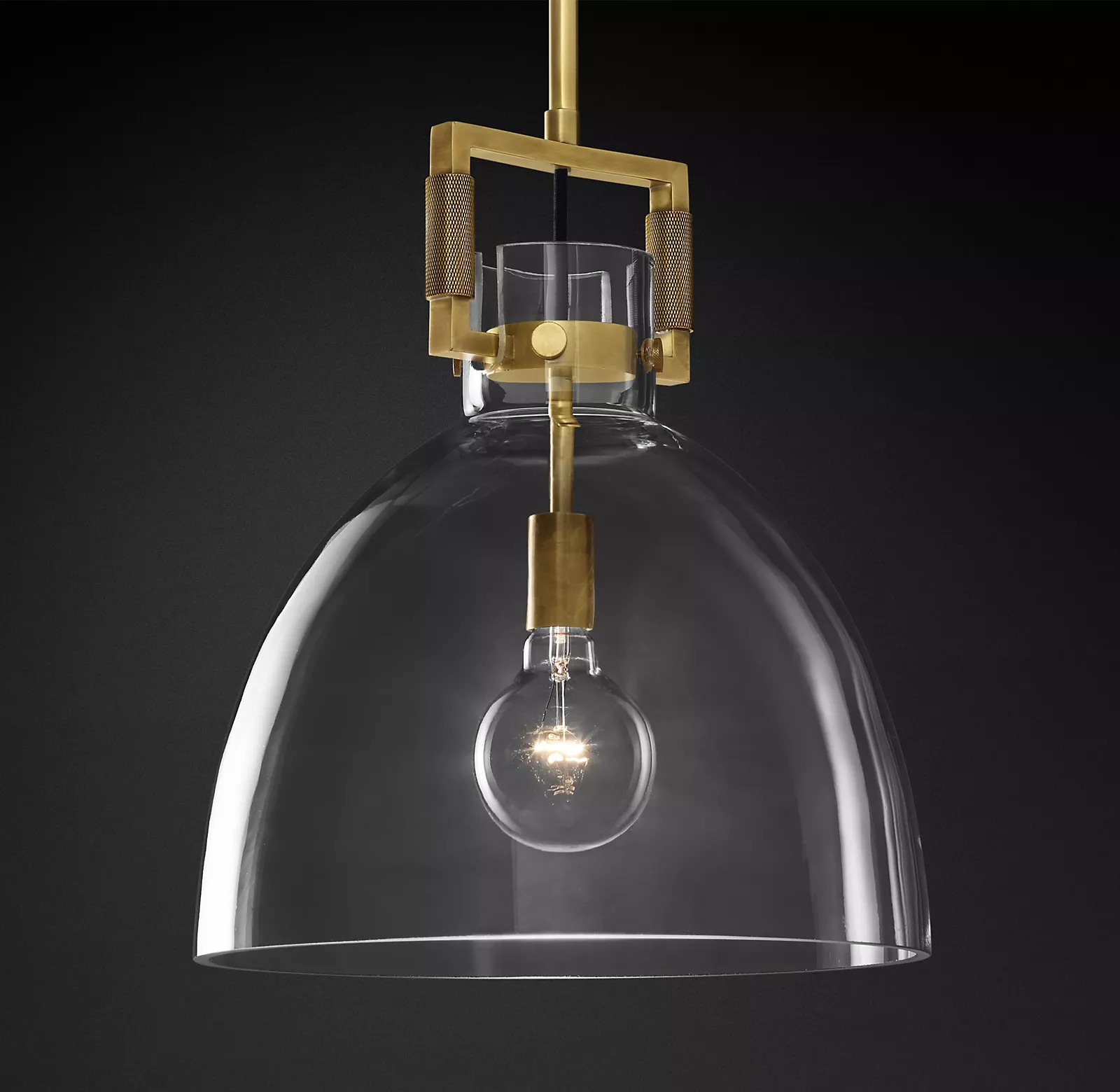 Machinist Clear Glass Shade Pendant Lamp-konalight