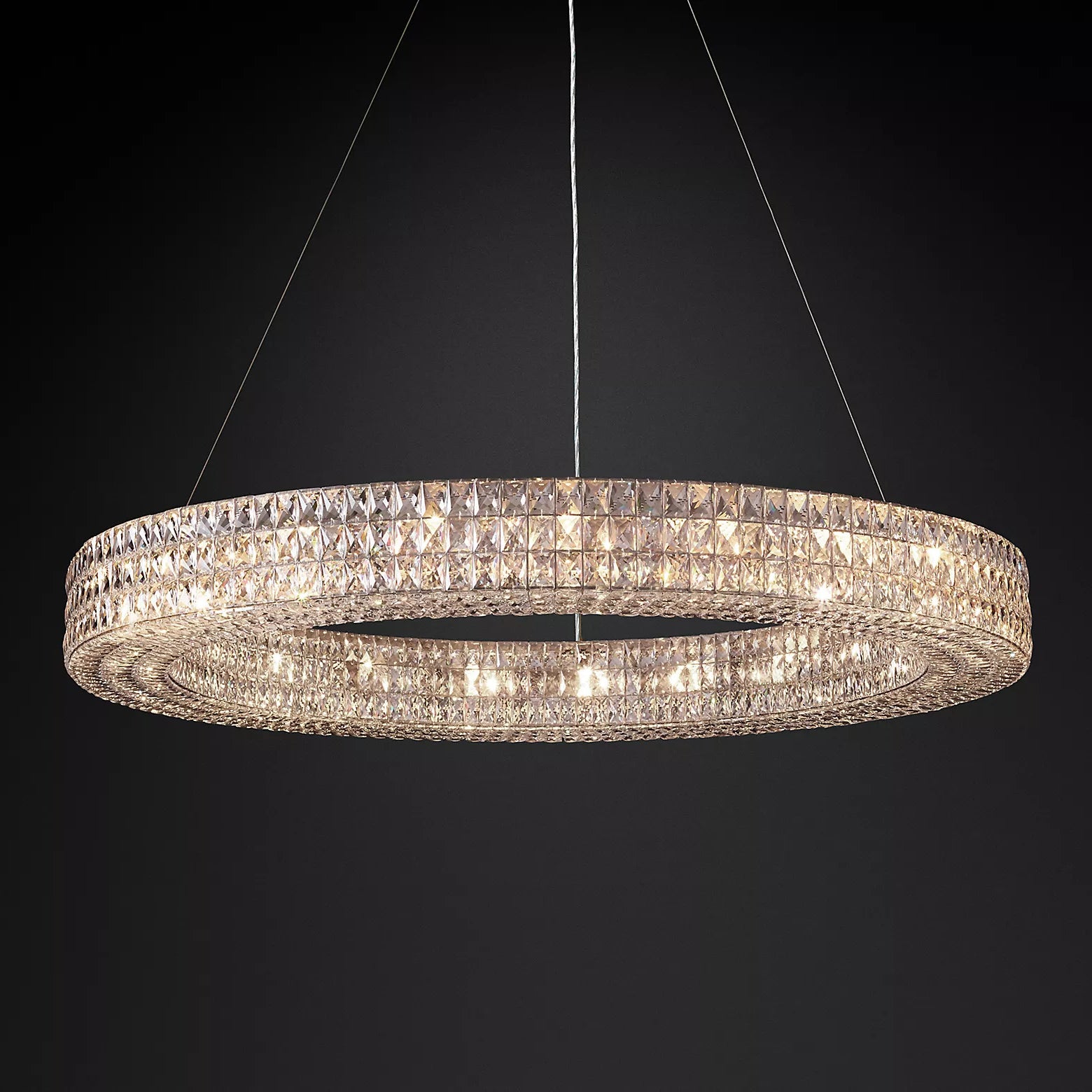 Crystal Glass Spiridon Round Chandelier 32" 44" 59" For Dinning Room-alimialighting