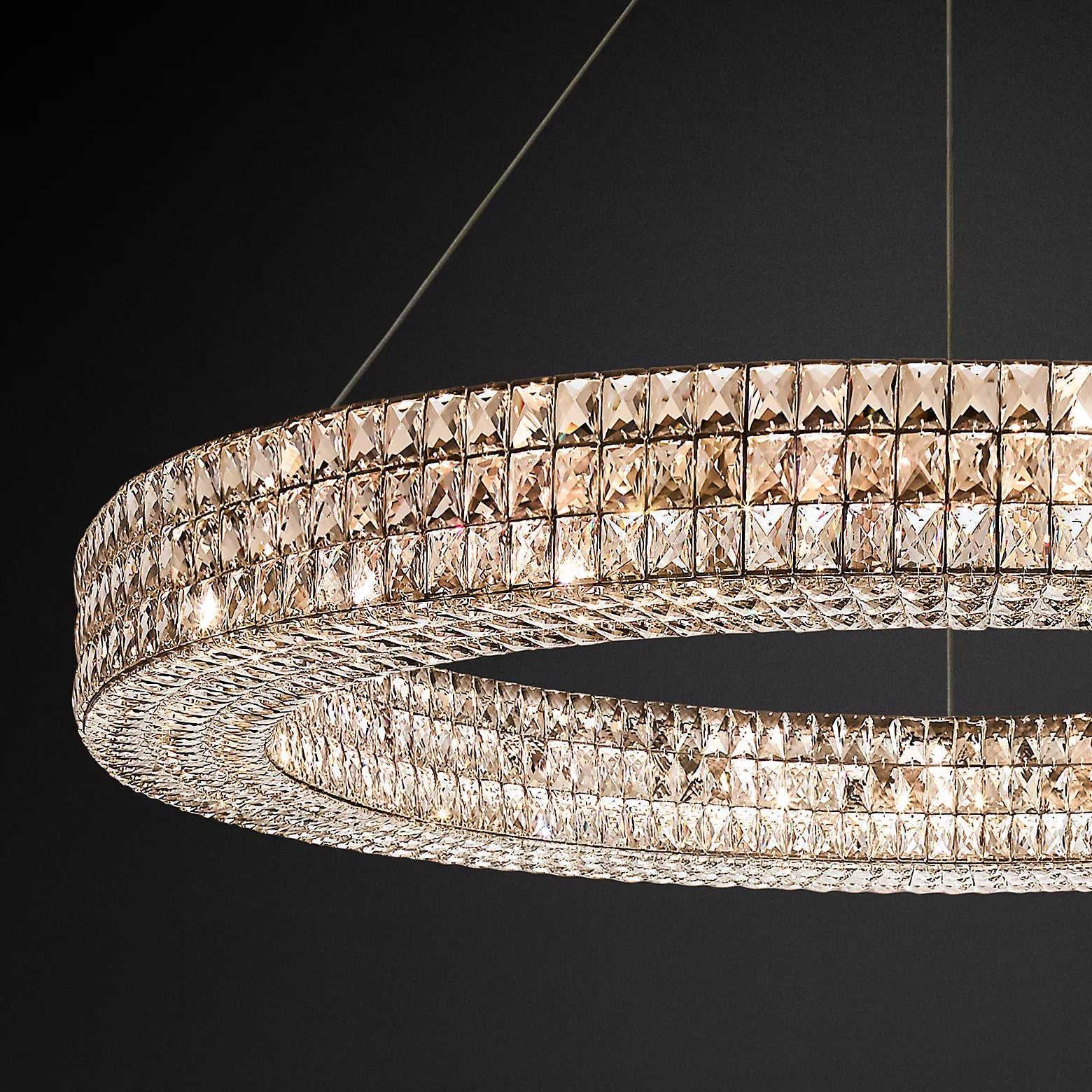 Crystal Glass Spiridon Round Chandelier 32" 44" 59" For Dinning Room-konalight