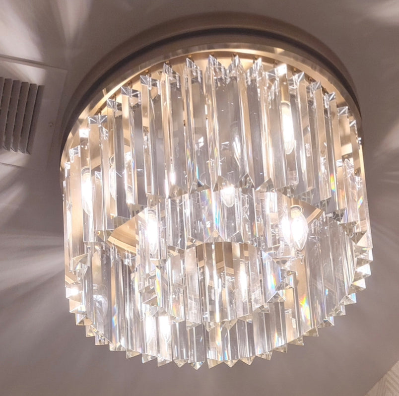 Round Crystal 1920s Rhys Flushmount D19"-konalight
