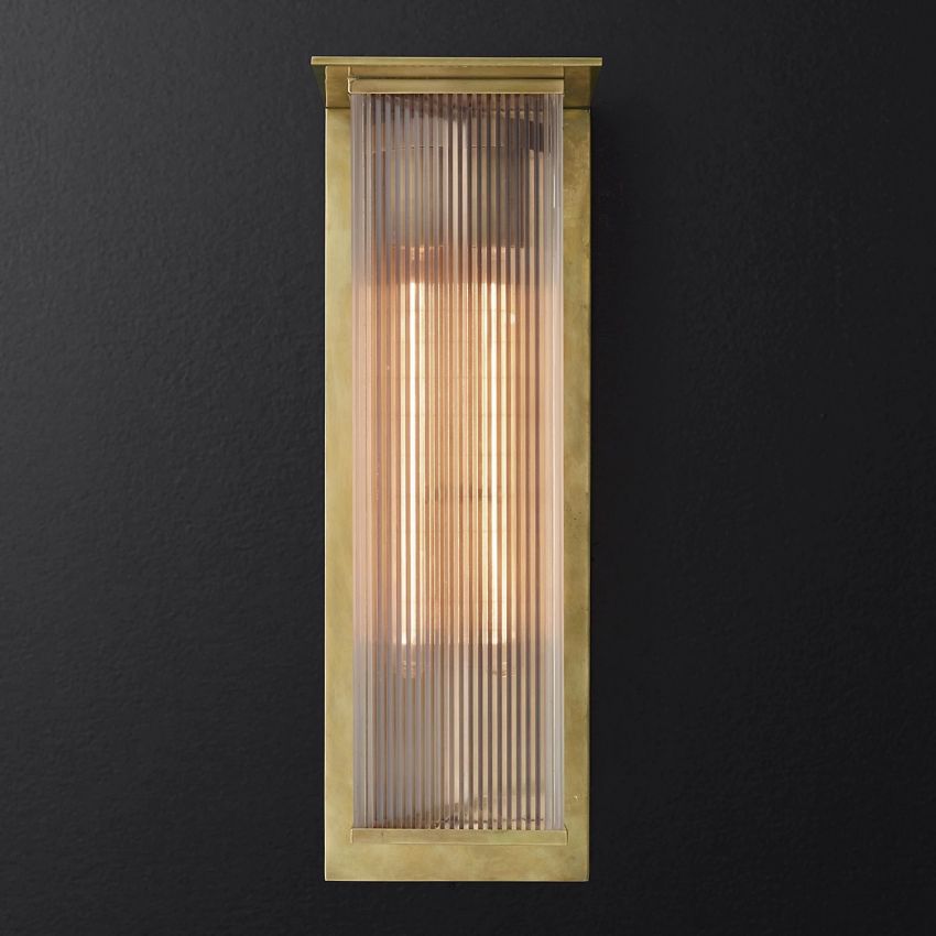 Dalama Box Brass Wall Sconce-konalight
