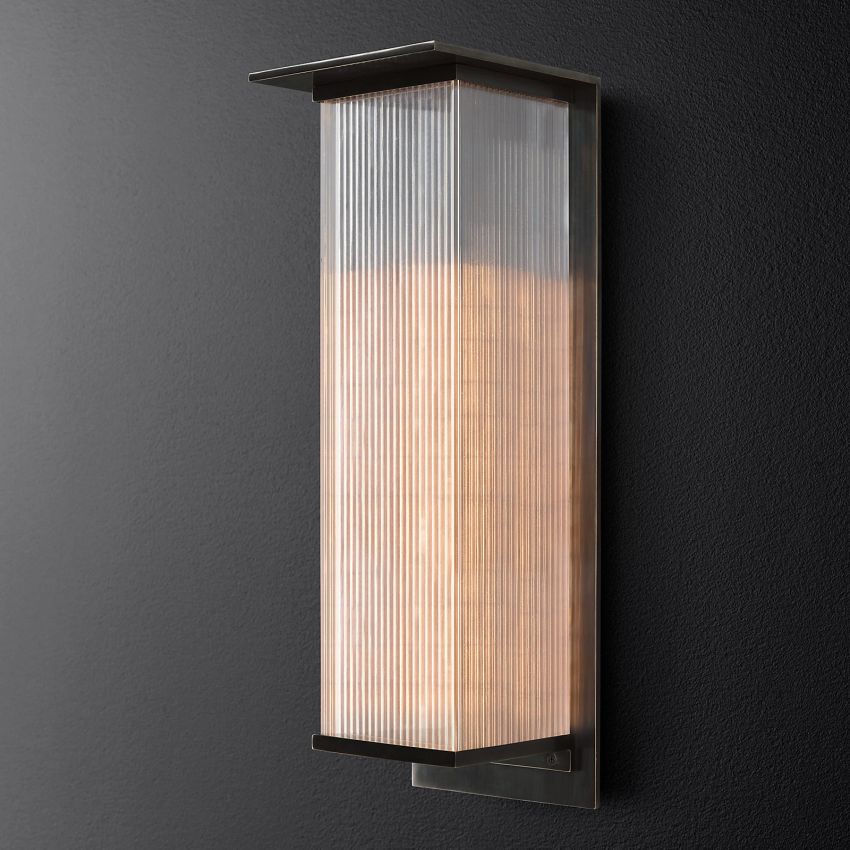 Dalama Box Brass Wall Sconce-konalight
