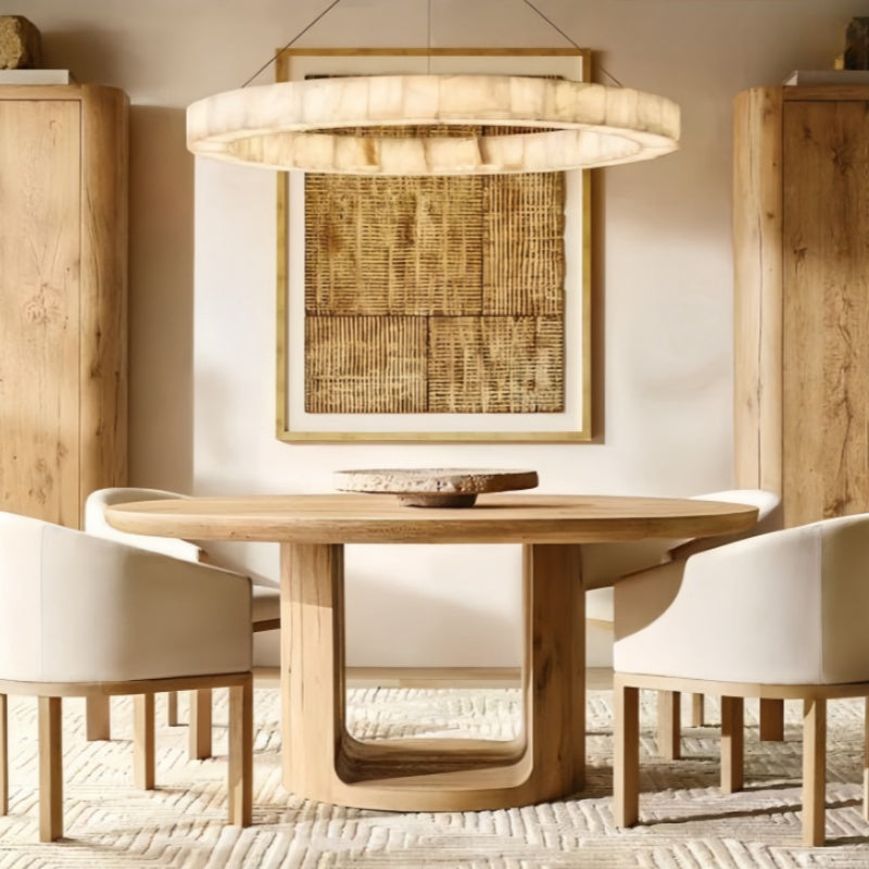 Rim Calcite Round Chandelier 31"40"60"