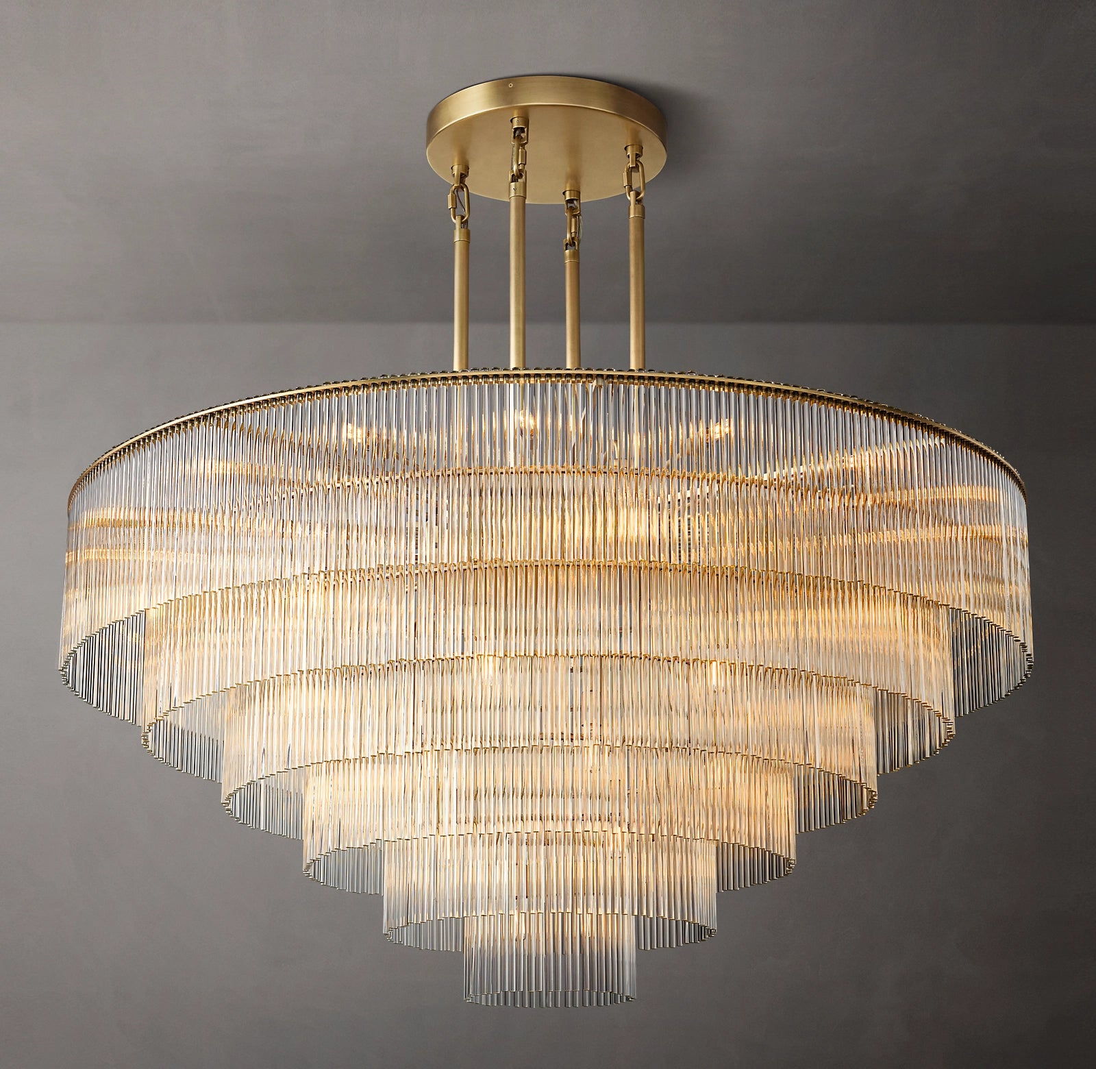 Amadeo K9 Glass 
 Round Chandelier 60" For Living Room-konalight