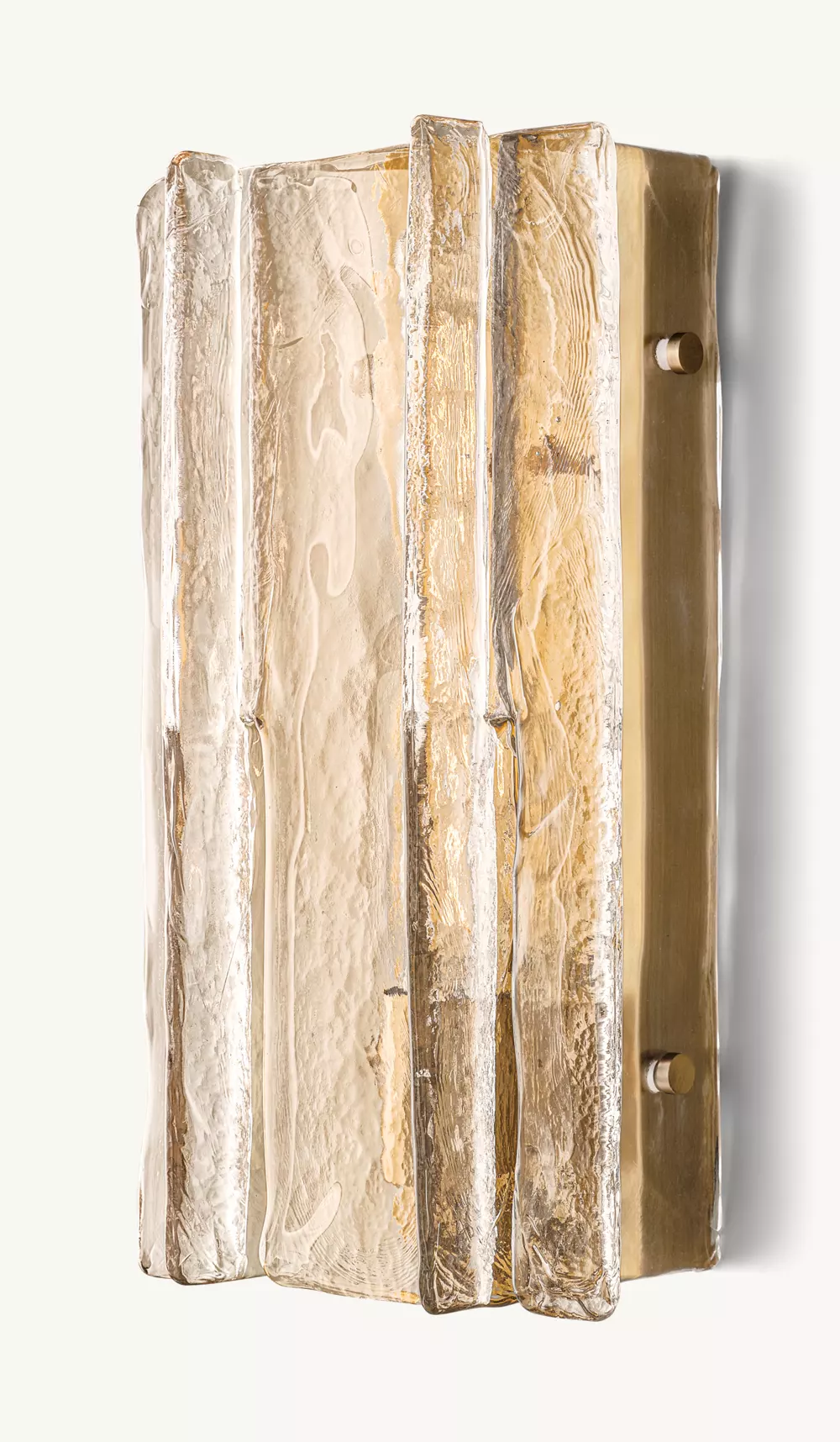 Lattice Clear Glass Sconce 15"