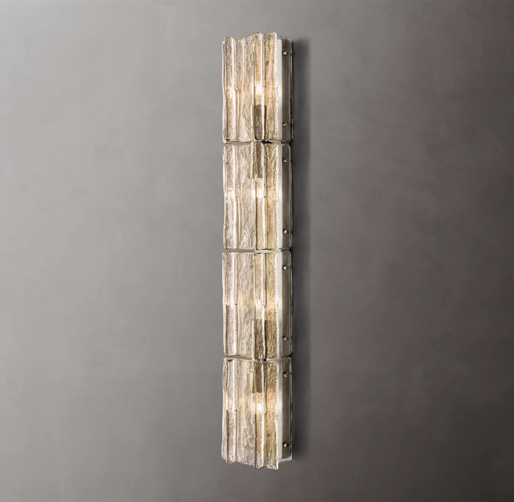 Lattice Clear Glass Sconce 49" 61" 