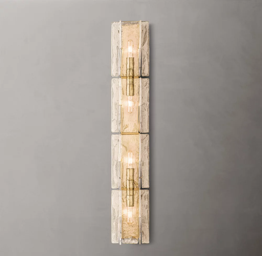 Lattice Clear Glass Sconce 49" 61" 