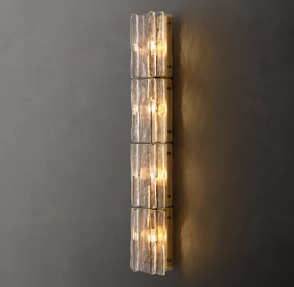 Lattice Clear Glass Sconce 49" 61" 