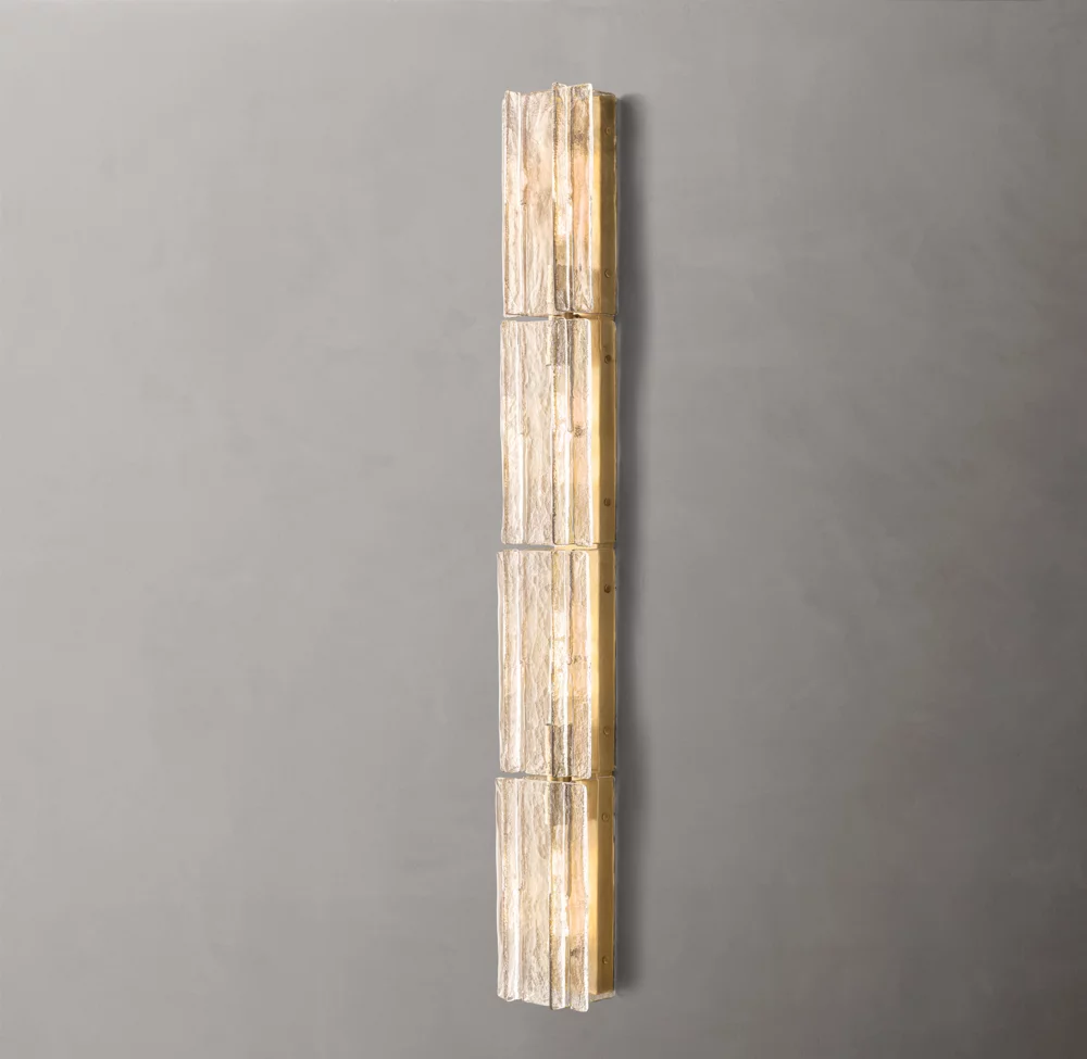 Lattice Clear Glass Sconce 49" 61" 