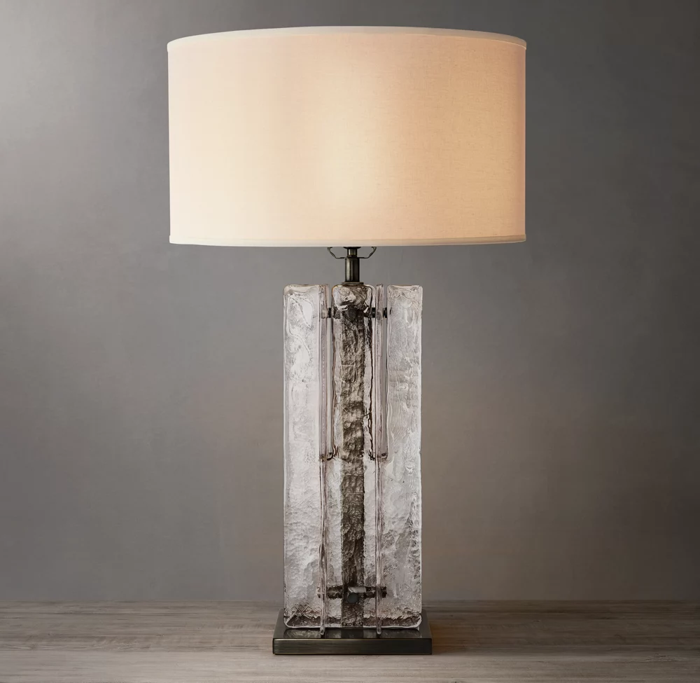 Lattice Clear Glass Table Lamp