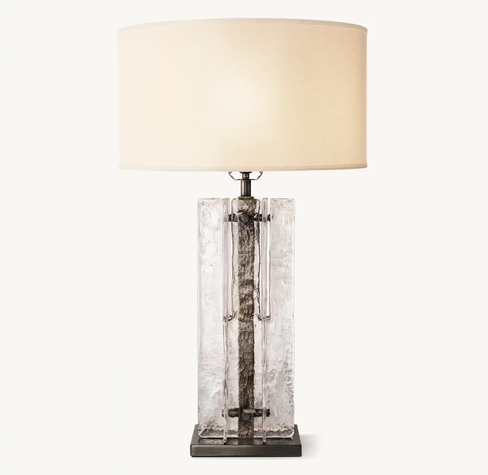 Lattice Clear Glass Table Lamp
