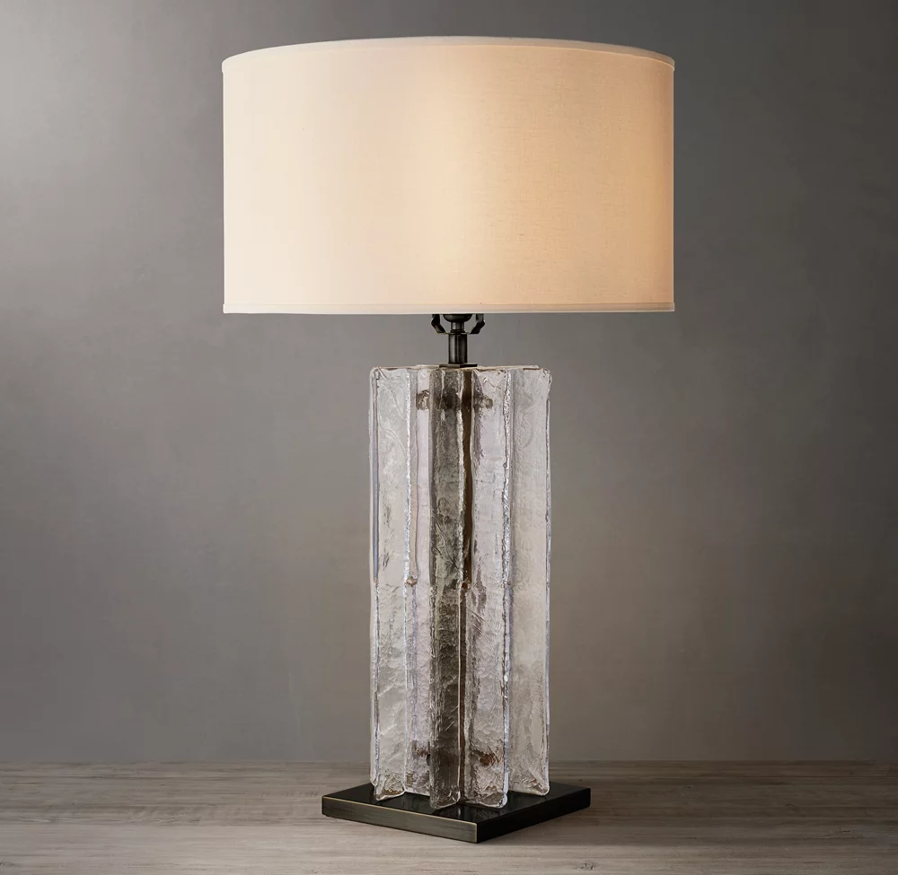 Lattice Clear Glass Table Lamp