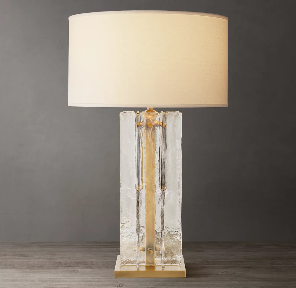 Lattice Clear Glass Table Lamp