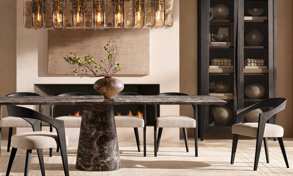 Lattice Smoke Glass Rectangular Chandelier