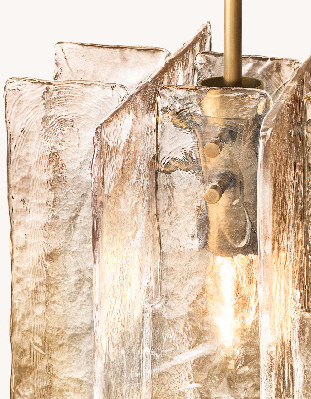 Lattice smoke glass pendant