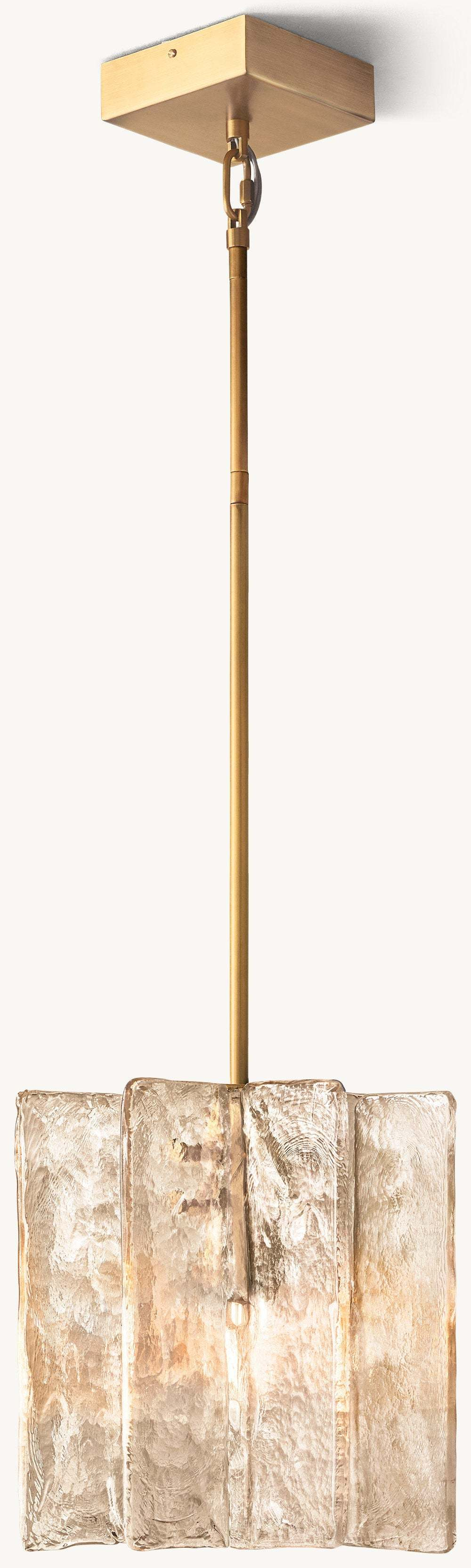 Lattice smoke glass pendant